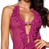 Fuchsia Frilly Babydoll Set