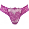 Fuchsia Lace Thong Panties