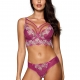 Fuchsia Lace Thong Panties