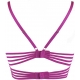 Fuchsia Lace Strappy Longline Bra