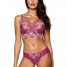 Fuchsia Lace Strappy Longline Bra