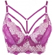 Fuchsia Lace Strappy Longline Bra
