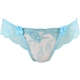 Passion Wave Blue - Sheer Lace Thongs 