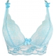 Passion Wave Blue - Longline Lace Bra