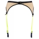 Passion Wave Beige - Neon Yellow Garter Belt