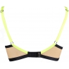 Passion Wave Beige - Neon Yellow Push up Bra