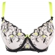 Passion Wave Beige - Neon Yellow Sheer Balconette