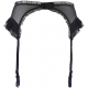 Love Cave 1 - Frilly Mesh Garter Belt Black