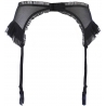 Love Cave 1 - Frilly Mesh Garter Belt Black