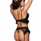Love Cave 1 - Frilly Mesh Thongs Black
