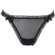 Love Cave 1 - Frilly Mesh Thongs Black