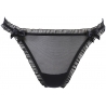 Love Cave 1 - Frilly Mesh Thongs Black