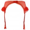 Love Cave 2 - Frilly Mesh Garter Belt Red