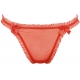 Love Cave 2 - Frilly Mesh Thongs Red