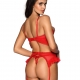 Love Cave 2 - Frilly Mesh Thongs Red