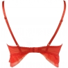 Love Cave 2 - Frilly Mesh Bra Red