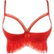 Love Cave 2 - Frilly Mesh Bra Red