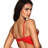 Love Cave 2 - Frilly Mesh Bra Red