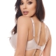 Cashmirella - Beige Satin Half Lined Plus Size Bra