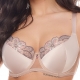 Cashmirella - Beige Satin Half Lined Plus Size Bra