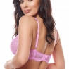 Camelia - Lilac Unlined Lace Bra Extended Sizes