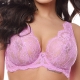 Camelia - Lilac Unlined Lace Bra Extended Sizes