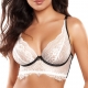 Light Cream Lace Longline Bra