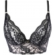 Black Lace Unlined Longline Bra