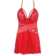 Red Short Lace Babydoll Set