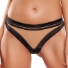 Mesh Beige Black Cheeky Thongs