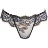 Navy Blue Golden Lace Thongs