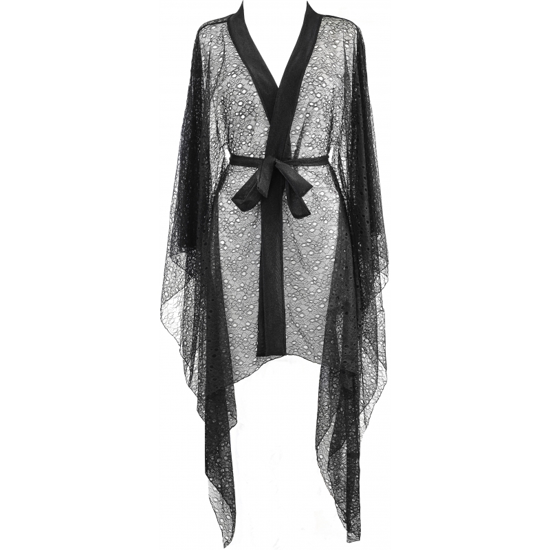 Mesh Lace Long Robe Sensual Luxury