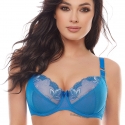 Ocean - Blue Sheer Unlined Bra Plus Sizes