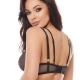 Fortune - Black Sheer Lace Strappy Bra