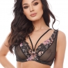 Fortune - Black Sheer Lace Strappy Bra