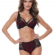 Mutine - Black & Red Lace Plus Size Bra