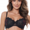 Mutine - Black & Red Lace Balconette Bra