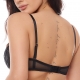 Paradox - Black Satin Lace Push up Bra