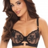 On The Clouds - Black Mesh Bra