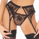 On the Clouds 2 - Black Mesh Garter Belt