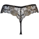On the Clouds 6 - Black and Gold Thongs