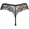 On the Clouds 6 - Black and Gold Thongs