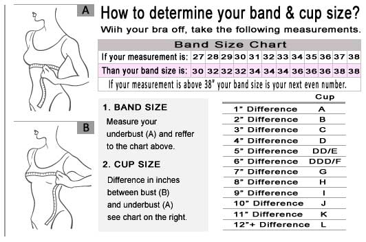 Plus Size Bra Chart