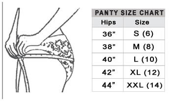 Panty Size Chart in Inches