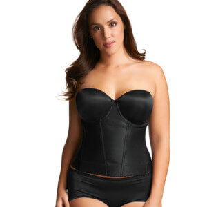 black slimming bustier