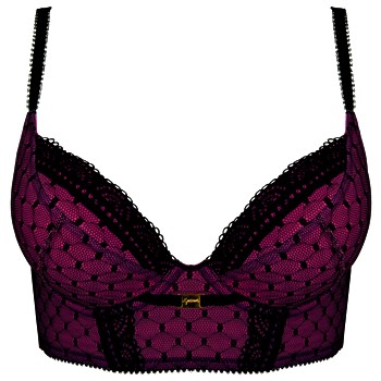 purple longline bra