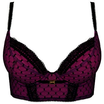 purple longline bra