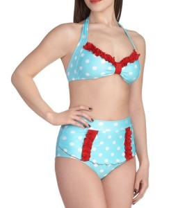 polka dot retro swimsuit bikini