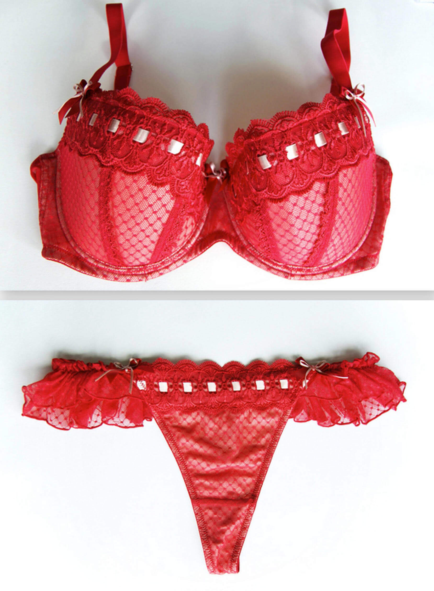 red plus size bra