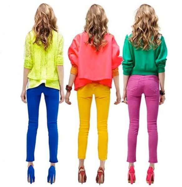 color block fashion pants